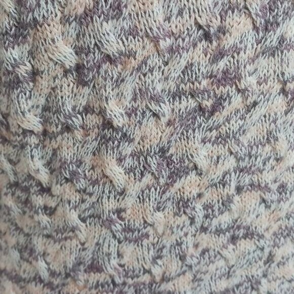 Croft & Barrow Sweater Pink Purple Knit Tunic Mock Neck Womens Size Medium - Picture 3 of 7